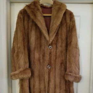 Vintage Long Mink Fur Coat